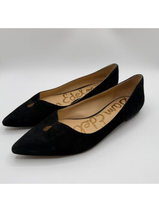Sam Edelman Shoes - Sam Edelman Rosalie Suede Pointed Ballet Flats Black Women Size 7M Chic Classic